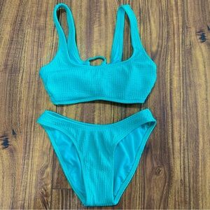 Xhilaration NWOT Green Ribbed Bikini Set - Sz S/M